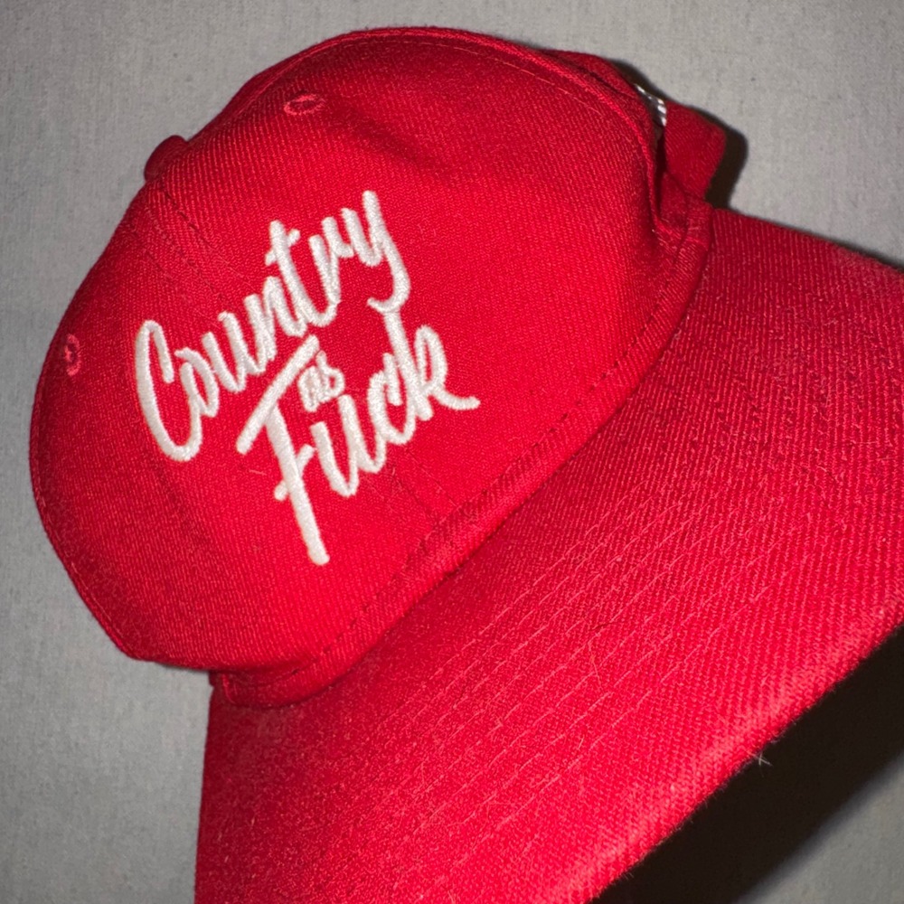New Era 9FIFTY Country As F*ck Stagger Inn Red Snapback Hat Cap NE402